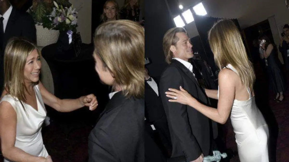 collage brad pitt jennifer aniston AFP